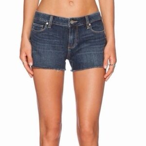 PAIGE Bobby Cut-Off Denim Shorts Size 28 Mindy Wash